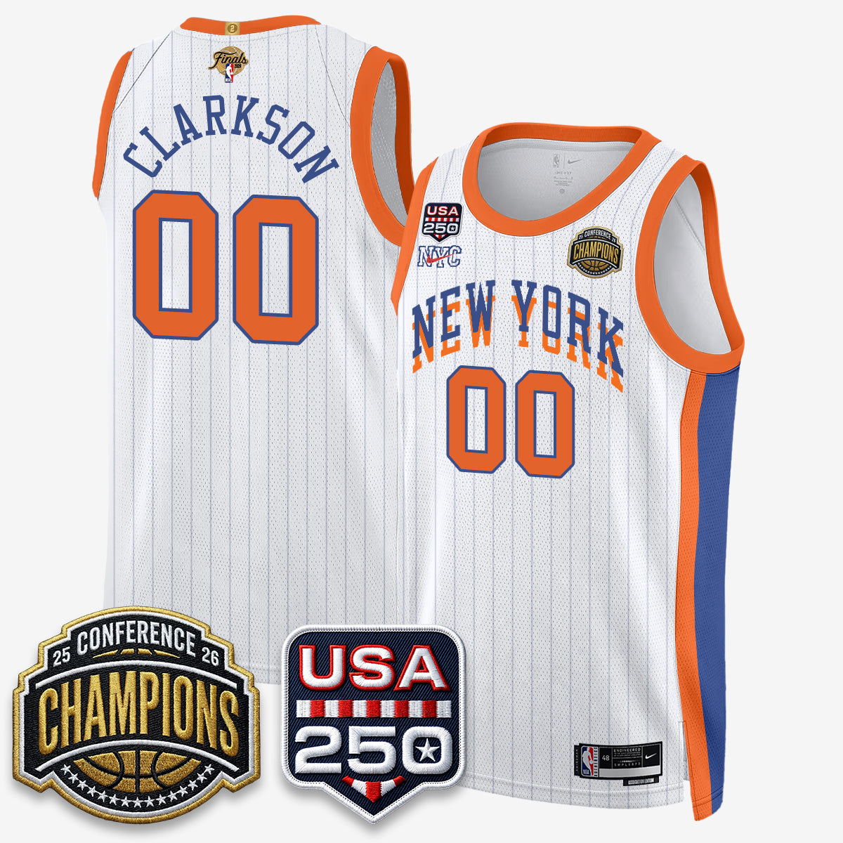 New York Knicks 2026 NBA Eastern Conference Champions City Edition Jersey V2- Stitched
