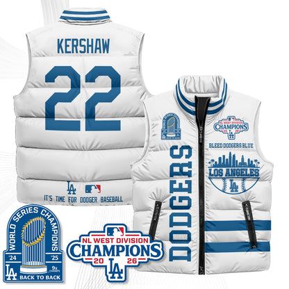 LAD "Bleed Blue" Puffer Vest - Printed