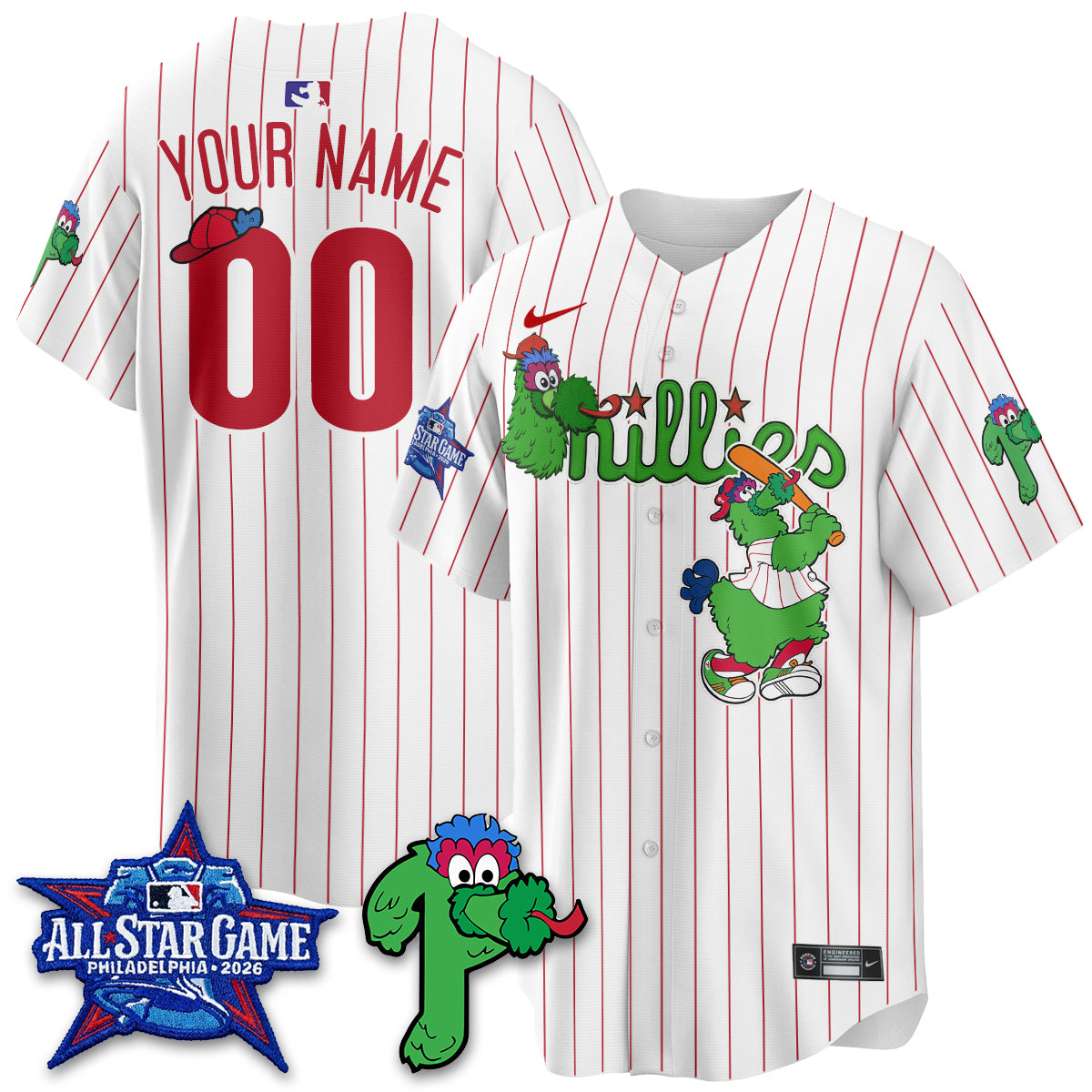 Philadelphia Phillies Phanatic Vapor Limited Custom Jersey - Stitched