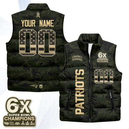 NE 2026 Salute to Service Custom Puffer Vest - Printed