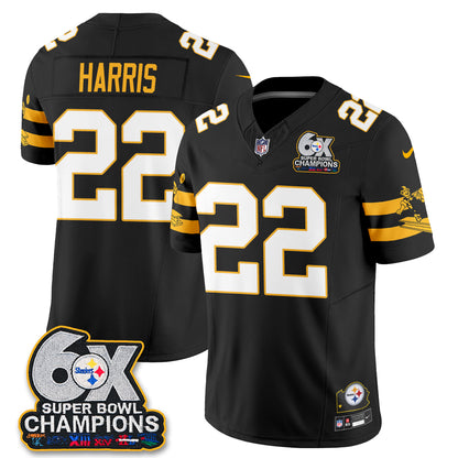 PIT 6X Champs Throwback V2 Vapor Jersey - Stitched