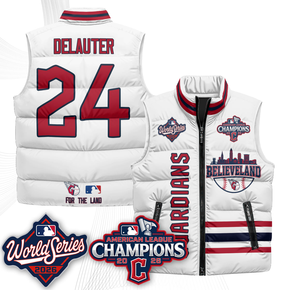 CLE 2026 AL Champions Puffer Vest - Printed