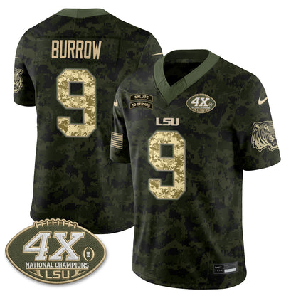 LSU Tigers 2026 Salute to Service Vapor Jersey - Stitched