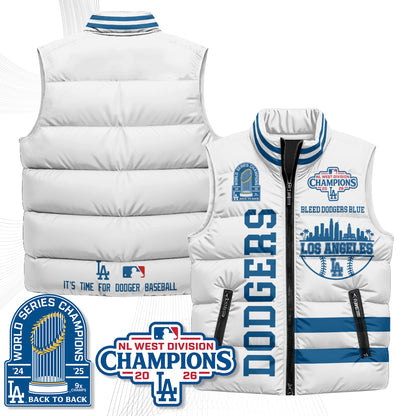 LAD "Bleed Blue" Puffer Vest - Printed