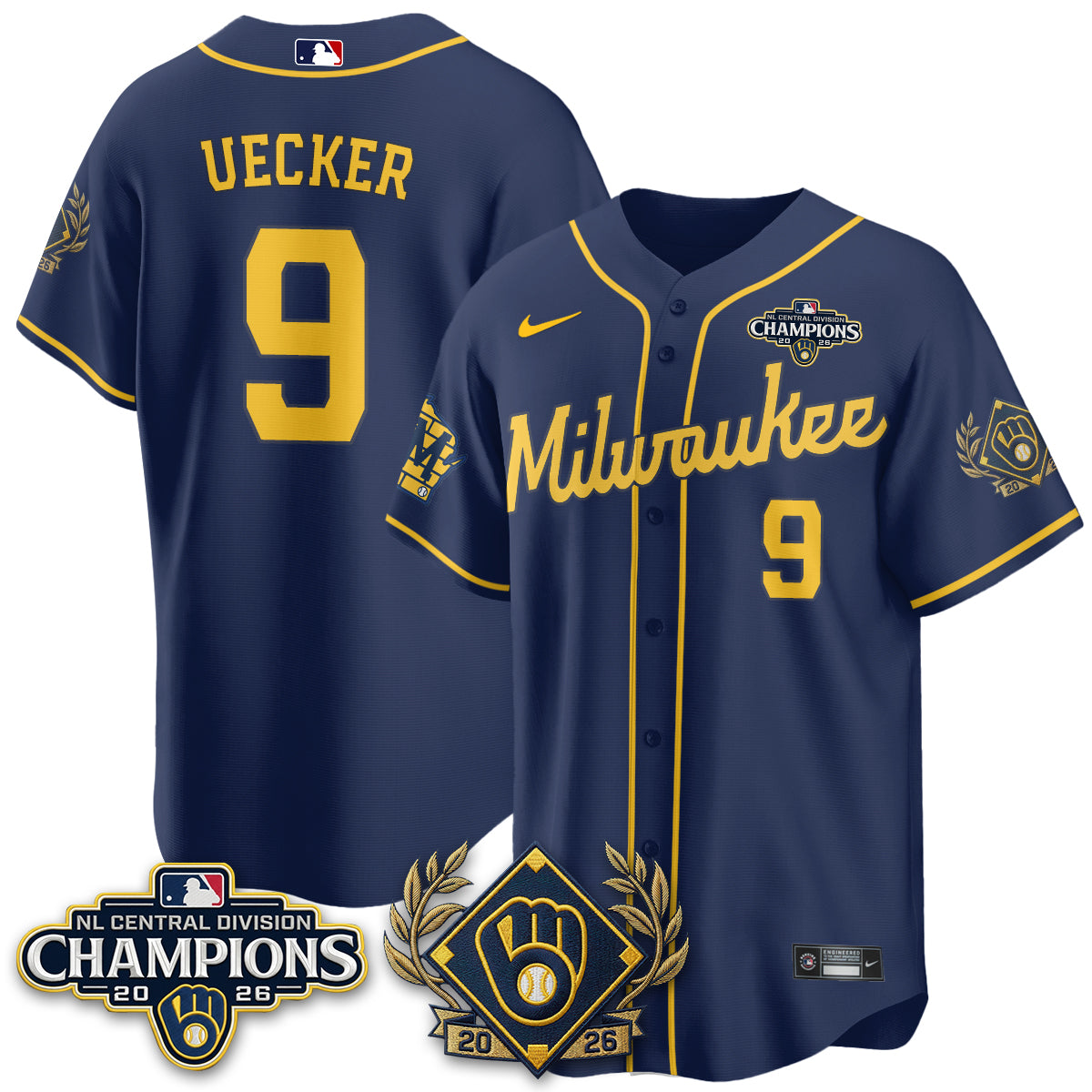 MIL 2026 NL Division Champs Vapor Jersey - Stitched