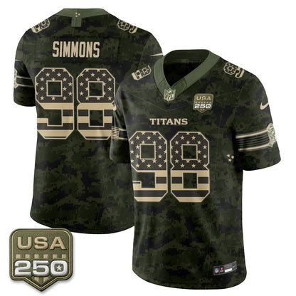 Tennessee Titans 2026 Salute to Service Edition Vapor Jersey - Stitched