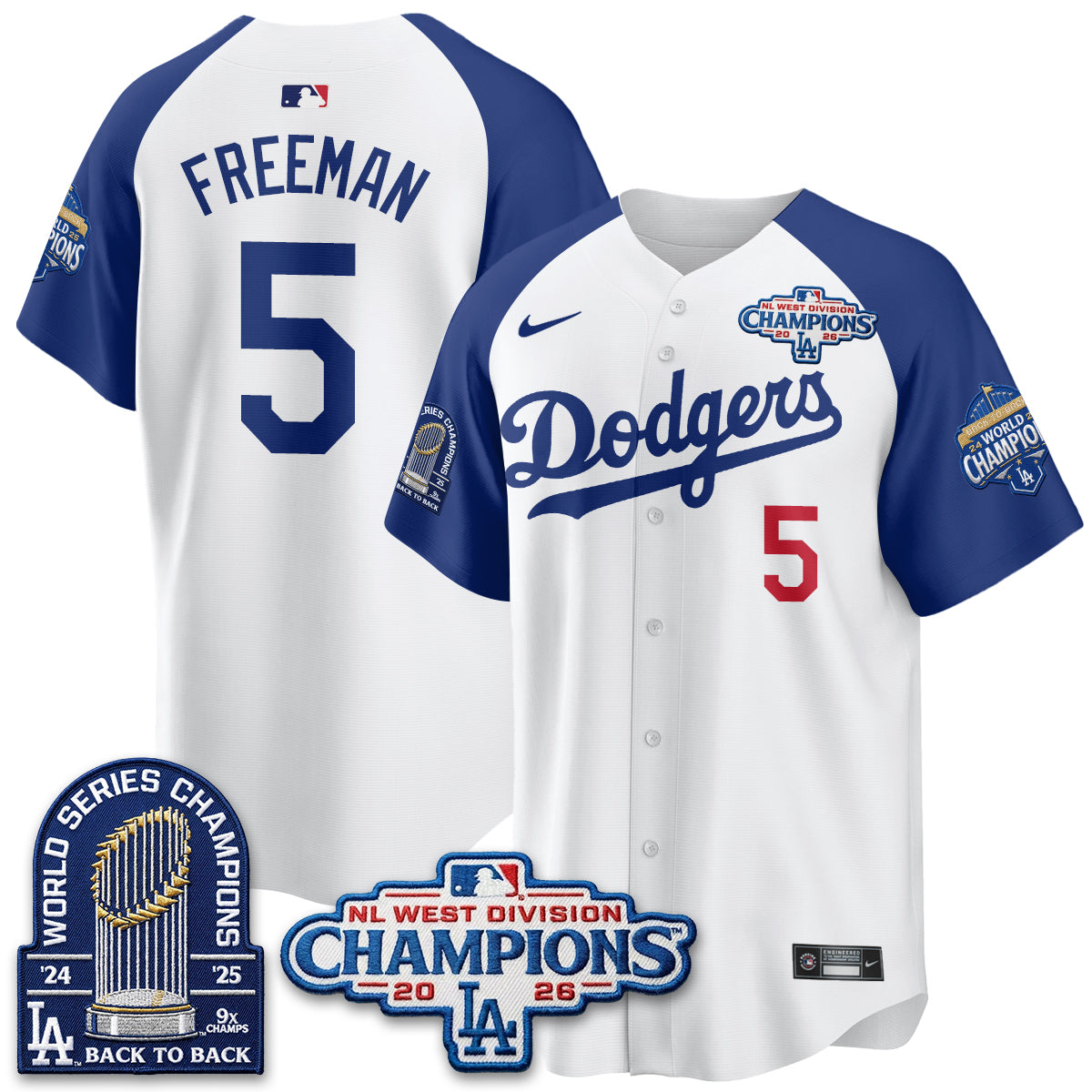 LAD 2026 NL West Champs Vapor Jersey- Stitched