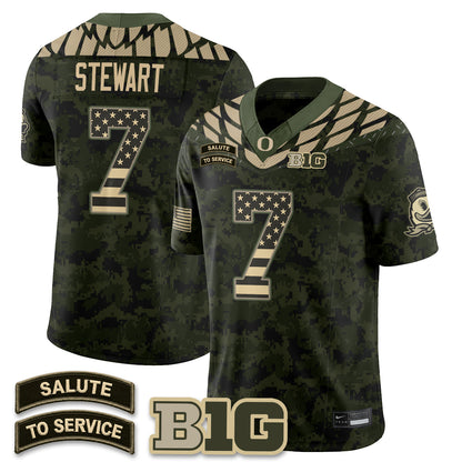 Oregon Ducks 2026 Salute to Service Vapor Jersey - Stitched
