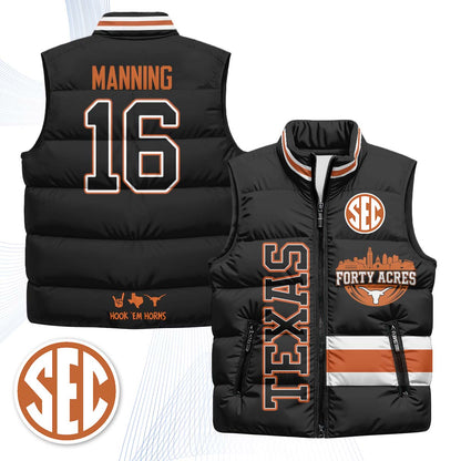 TEX "Forty Acres" Puffer Vest - Printed