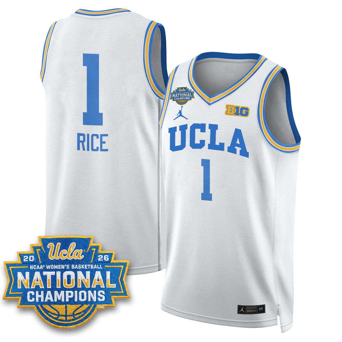 UCLA Women's Basketball National Champion 2026 Gear Limited Jersey -  All Stitched