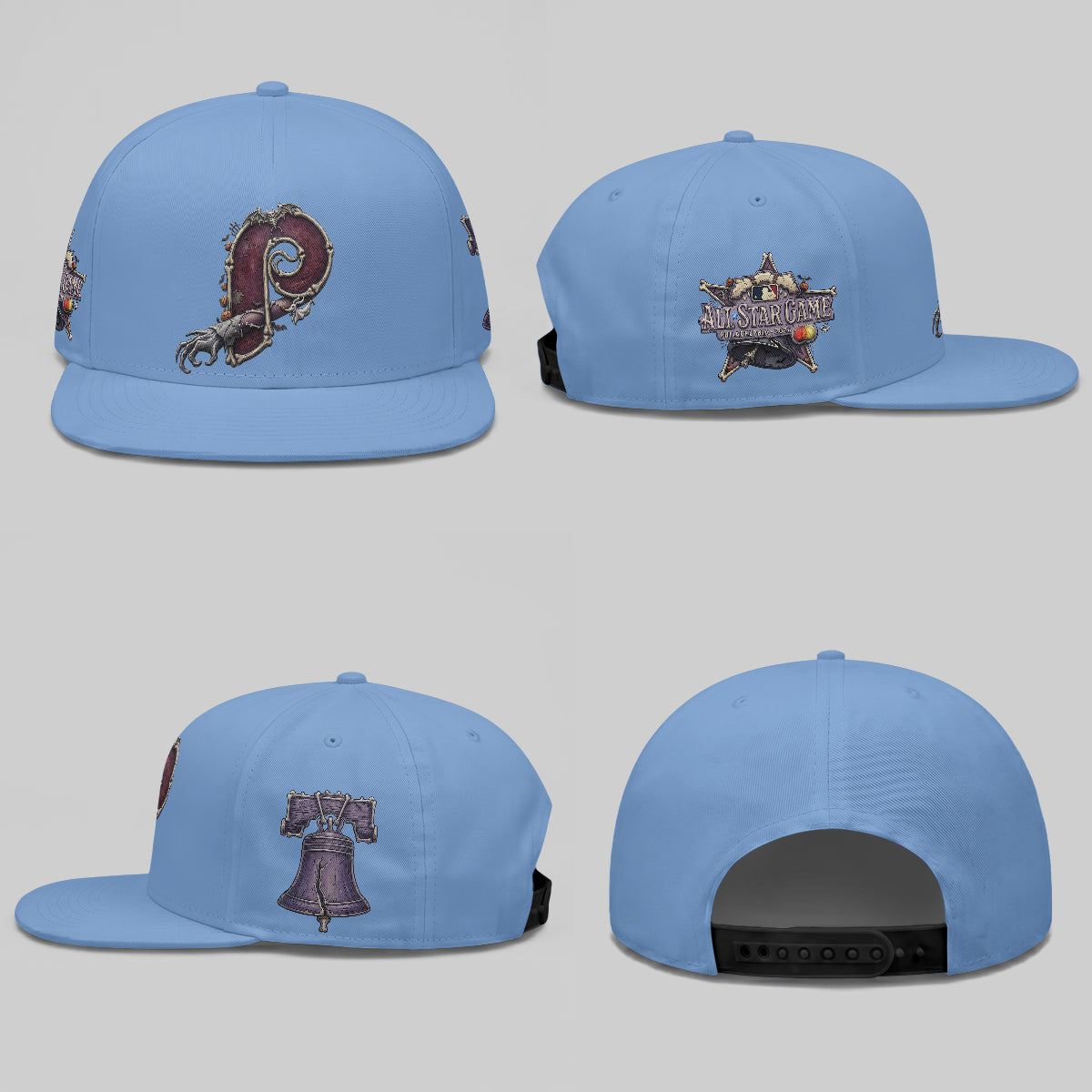 Philadelphia Phillies Nightmare Snapback Cap - Printed
