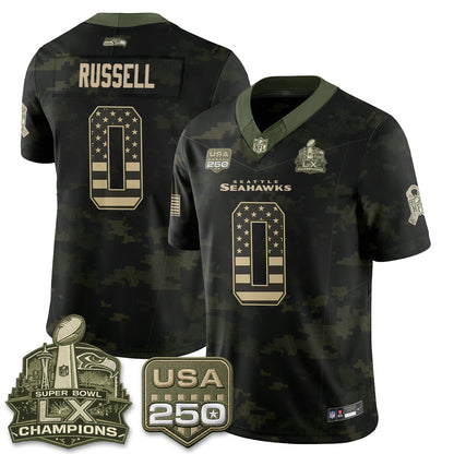 Seattle Seahawks 2026 Salute to Service Edition Vapor Jersey - Stitched