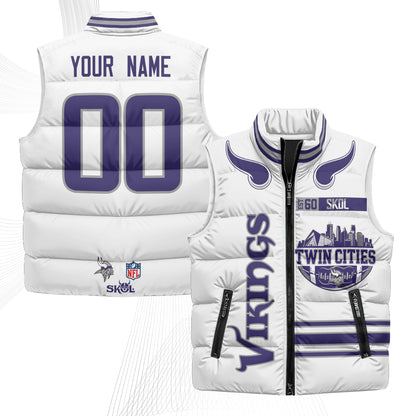 MIN Twin City Custom Puffer Vest - Printed