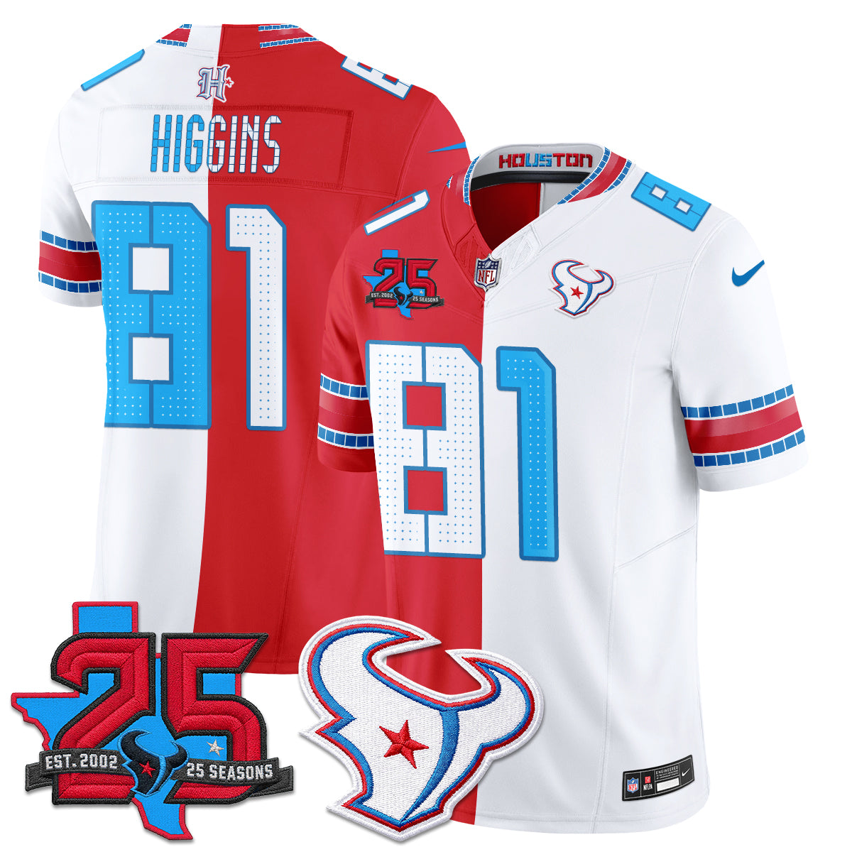 HOU 2026 Rivalries Split Vapor Jersey - Stitched