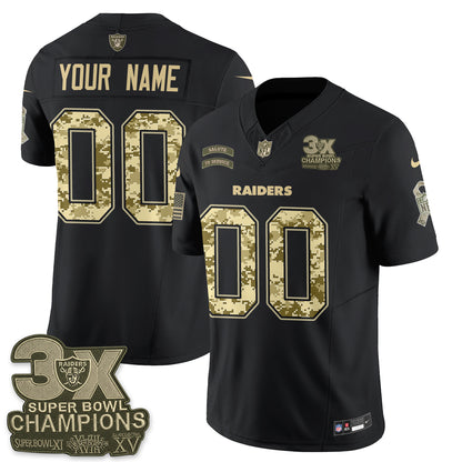 Las Vegas Raiders 2026 Salute to Service V2 Vapor Custom  Jersey - Stitched