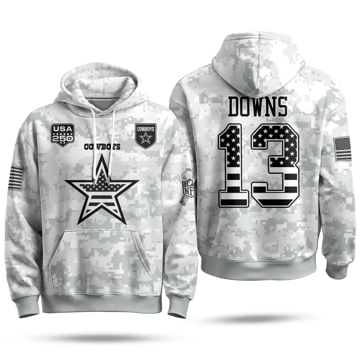 DAL 2026 Salute To Service Edition Pullover Hoodie - Printed