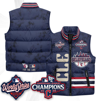 CLE 2026 AL Champions Puffer Vest - Printed