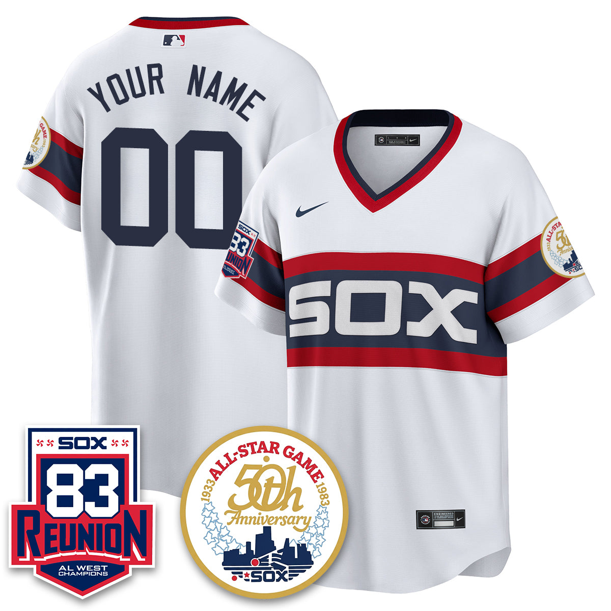 Chicago White Sox Reunion All West Champions Vapor Custom Jersey - Stitched