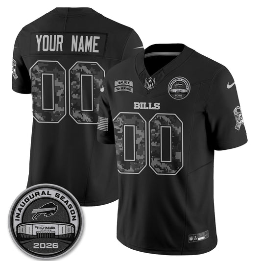 BUF 2026 Salute to Service Edition Vapor Custom Jersey V2- Stitched