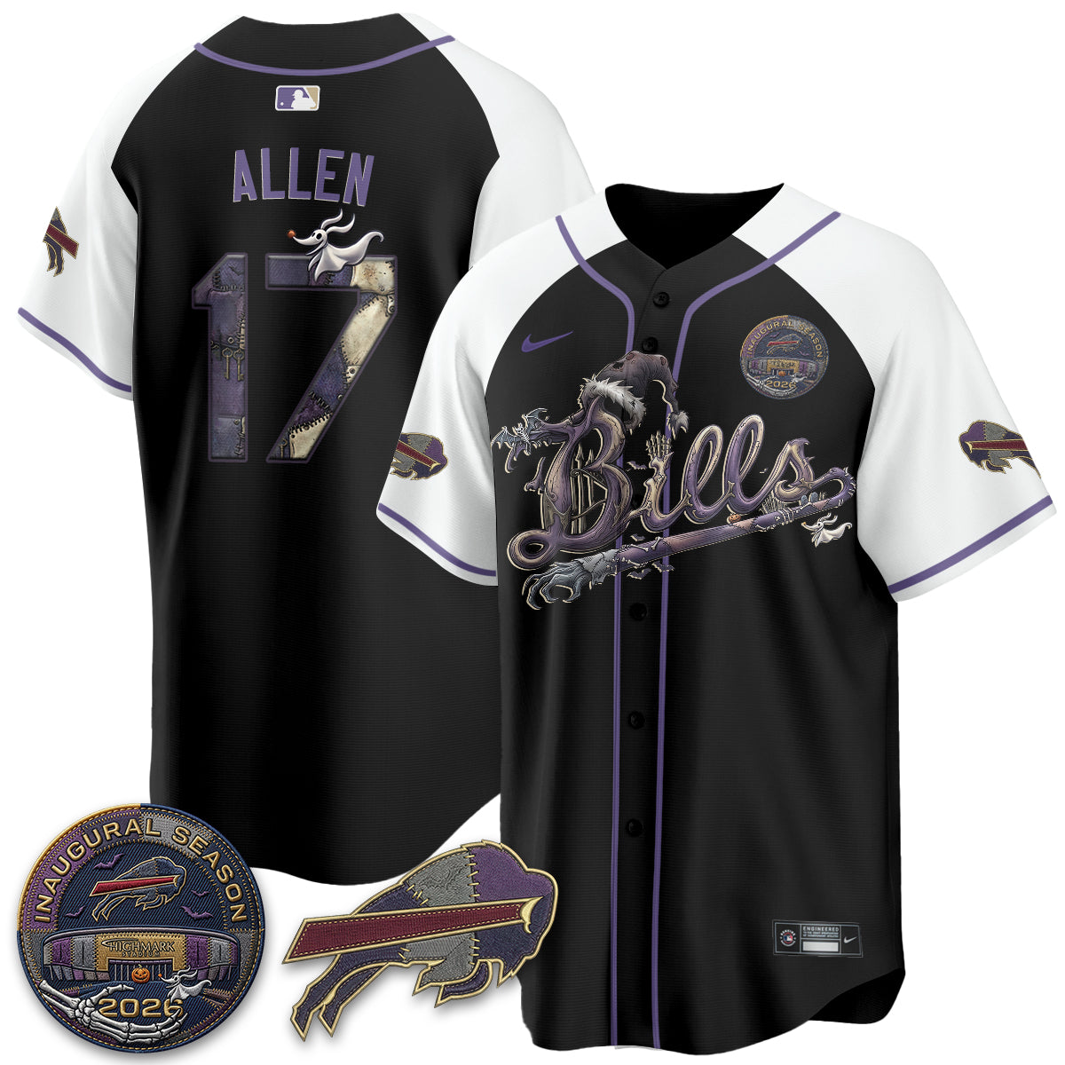 BUF 2026 Nightmare Edition Vapor Baseball Jersey - Stitched