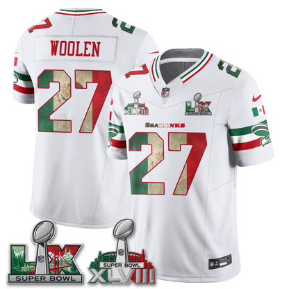 Seattle Seahawks Mexico Edition Vapor Jersey V2- Stitch