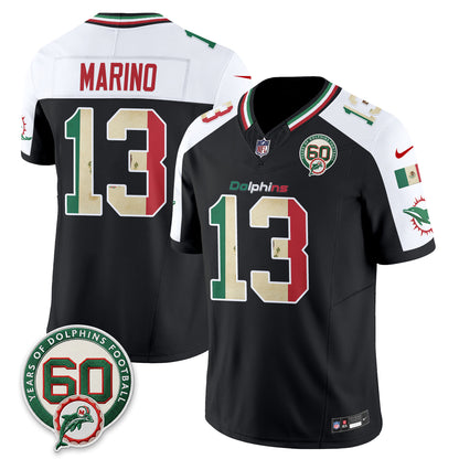 Miami Dolphins Mexico Edition Vapor Jersey - Stitched