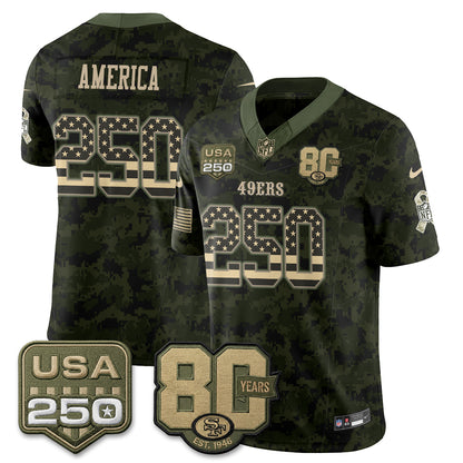 San Francisco 49ers 2026 Salute to Service Edition Vapor Jersey - Stitched