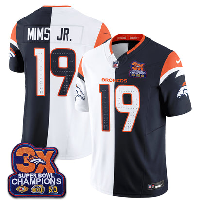 Denver Broncos Split Edition Vapor Jersey - Stitched