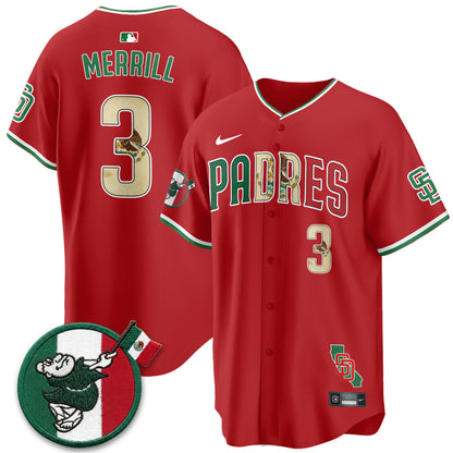 San Diego Padres Mexico Style Vapor Jersey - Stitched