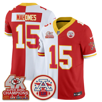 Kansas City Chiefs Throwback Split Vapor Jersey - Stitched