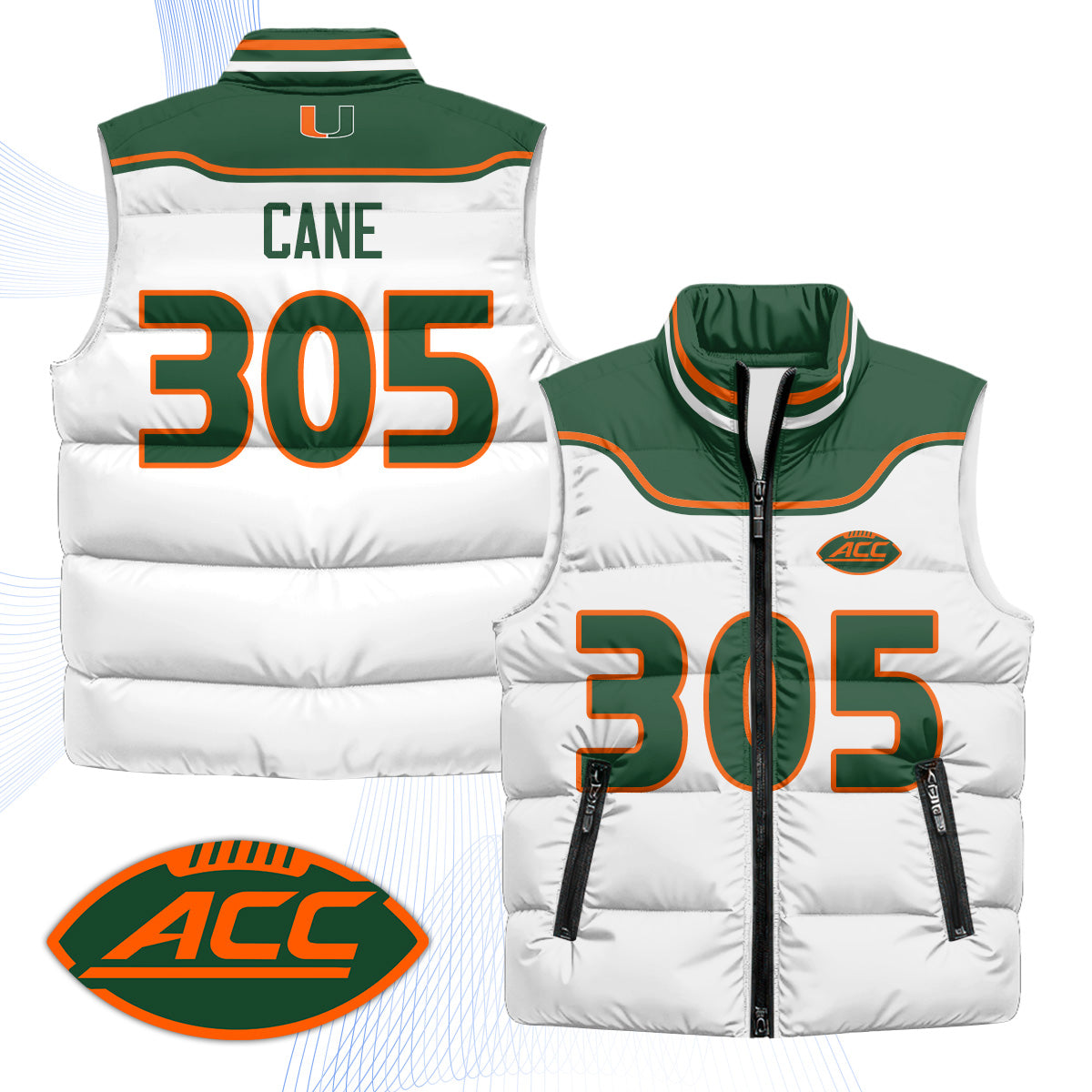 MIA 2001 Throwback Puffer Vest - Printed