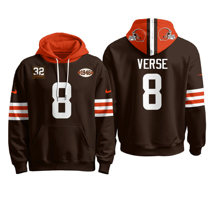 CLE 1946 Anniversary Patch Fleece Hoodie - Printed