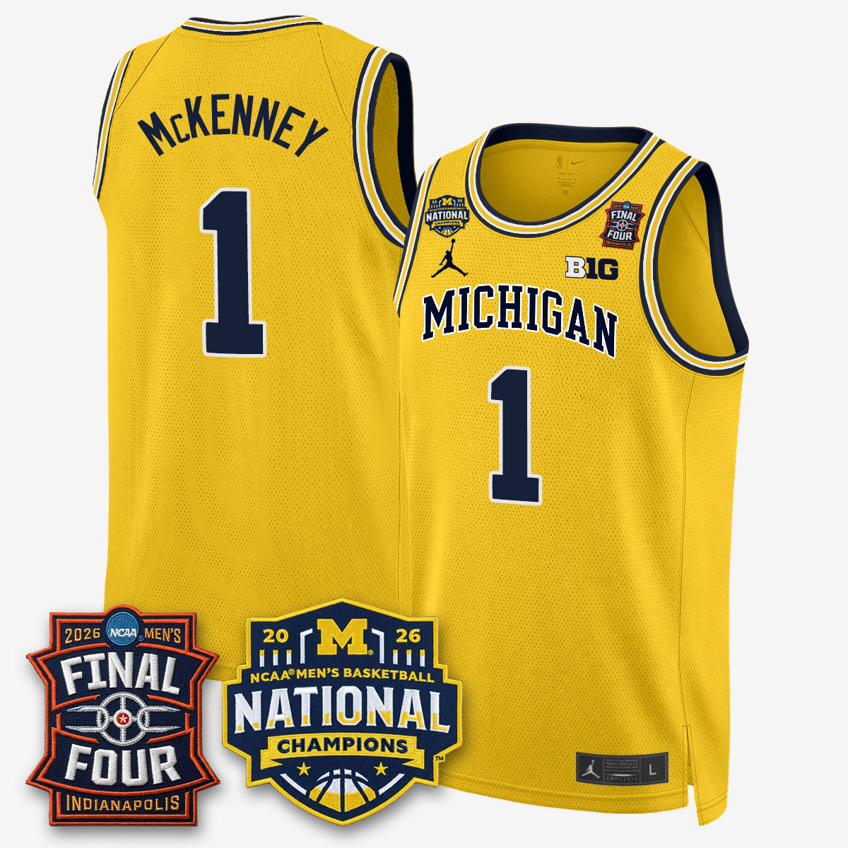MICH 2026 NCAA Men's Basketball Champions Limited Jersey - All Stitched