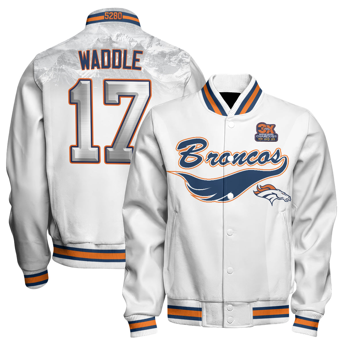 Denver Broncos Fangear Edition Baseball Jacket - Printed