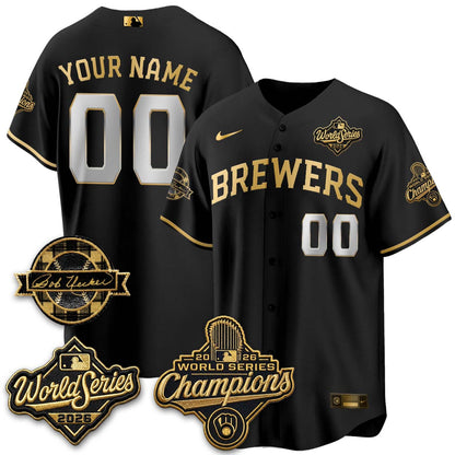 MIL 2026 WS Champions - Bob Uecker Patch Custom Vapor Jersey - Stitched