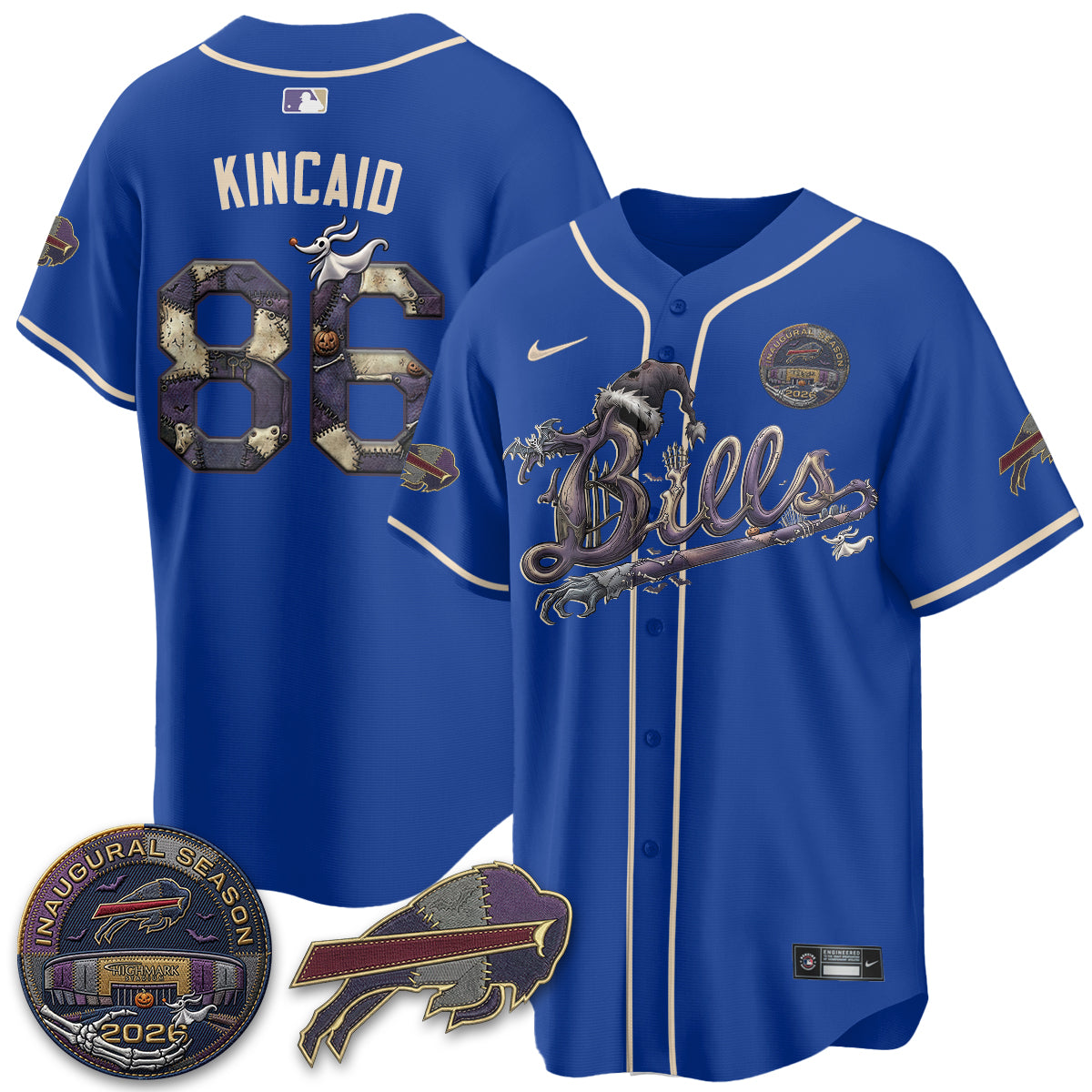 BUF 2026 Nightmare Edition Vapor Baseball Jersey - Stitched