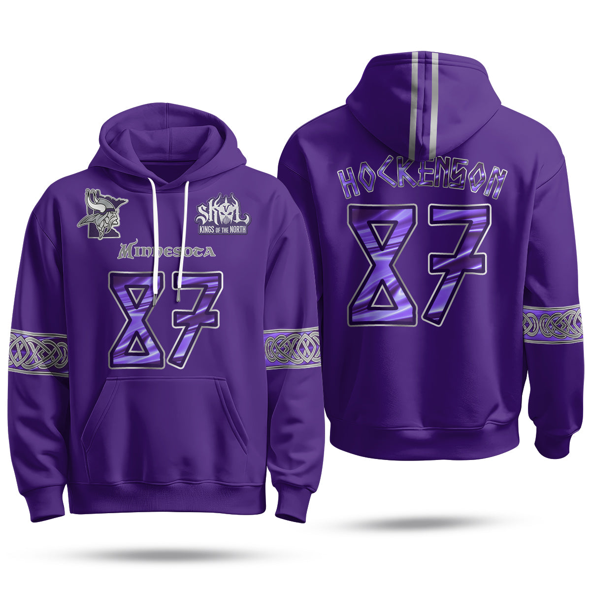 Minnesota Vikings 2026 Warrior Fleece Hoodie - Printed