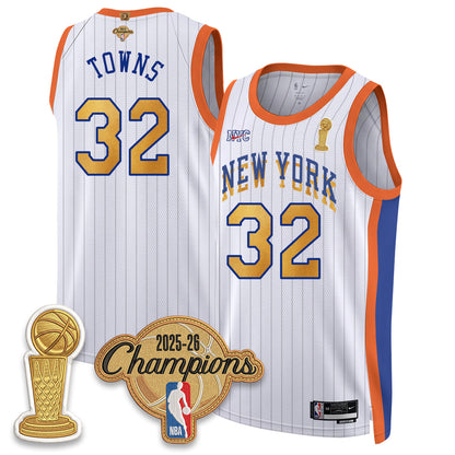New York Knicks Champions Night Vapor Jersey - Stitched