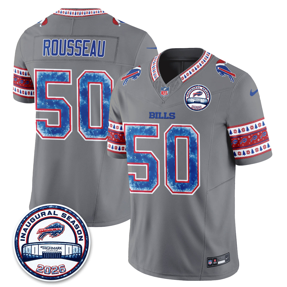 Buffalo Bills Xmas Edition Vapor Jersey - Stitched