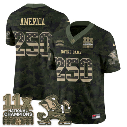 Notre Dame Fighting Irish 2026 Salute to Service Vapor Jersey - Stitched