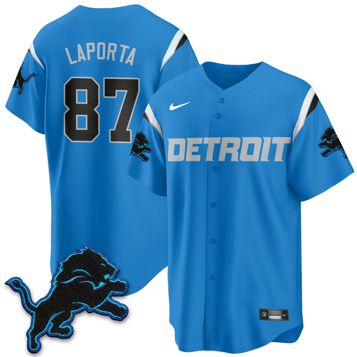 Detroit Lions 2026 Rivalries Baseball Vapor Jersey - Stitched