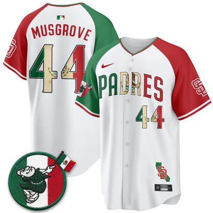 San Diego Padres Mexico Style Vapor Jersey - Stitched