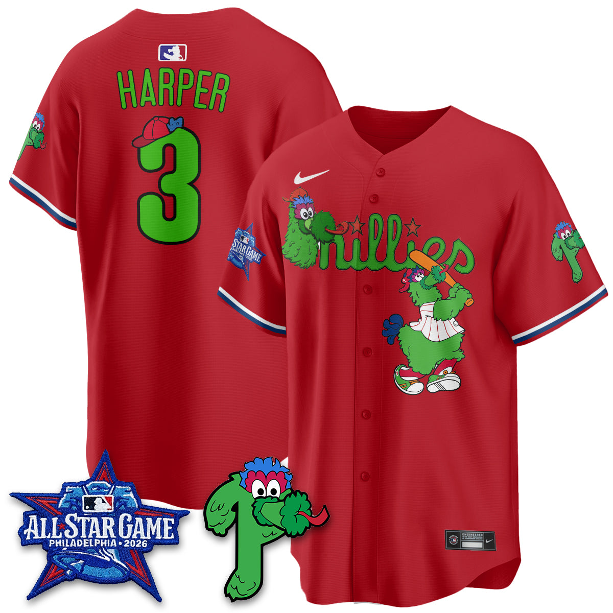 Philadelphia Phillies Phanatic Vapor Limited Jersey - Stitched