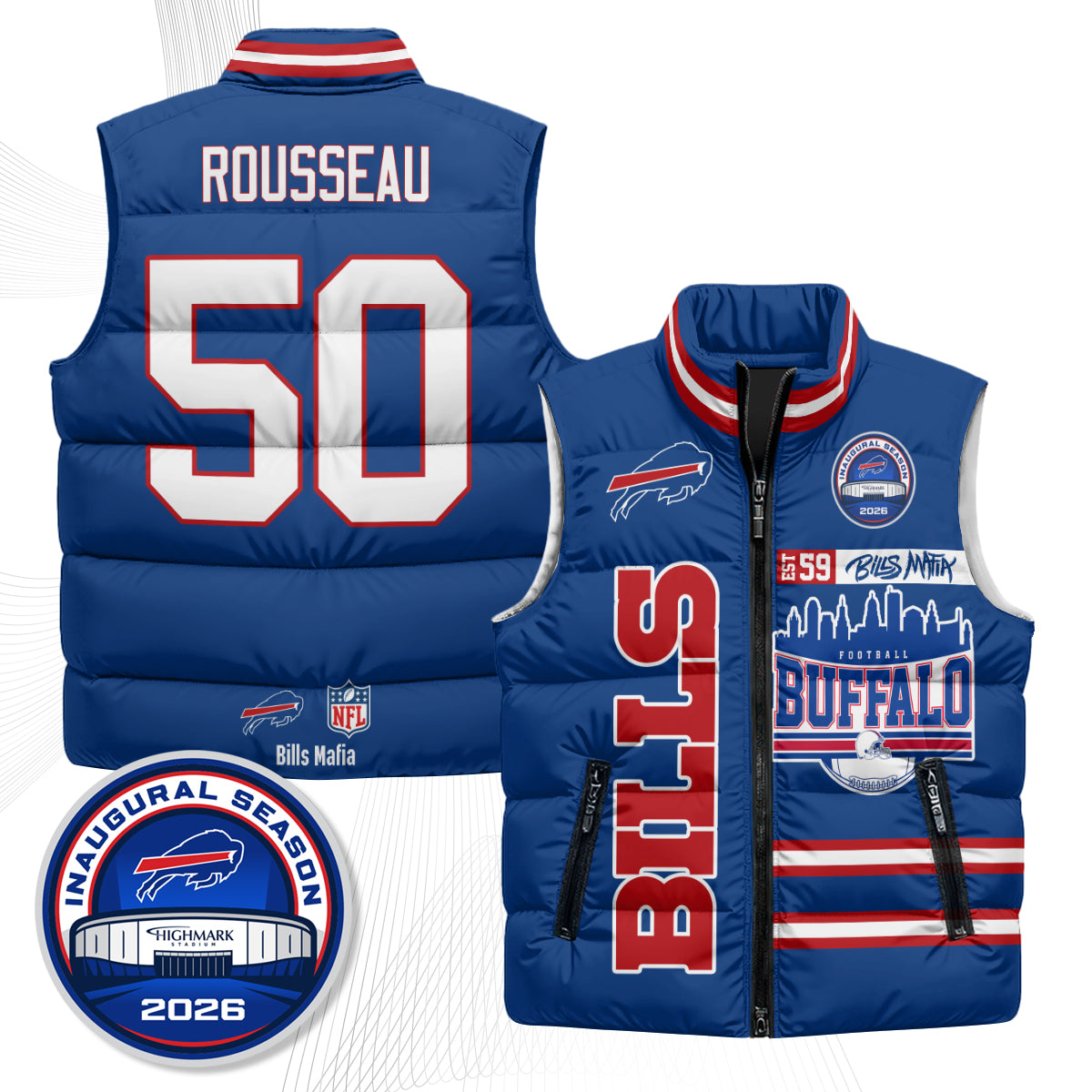 BUF "Mafia" Edition Puffer Vest - Printed