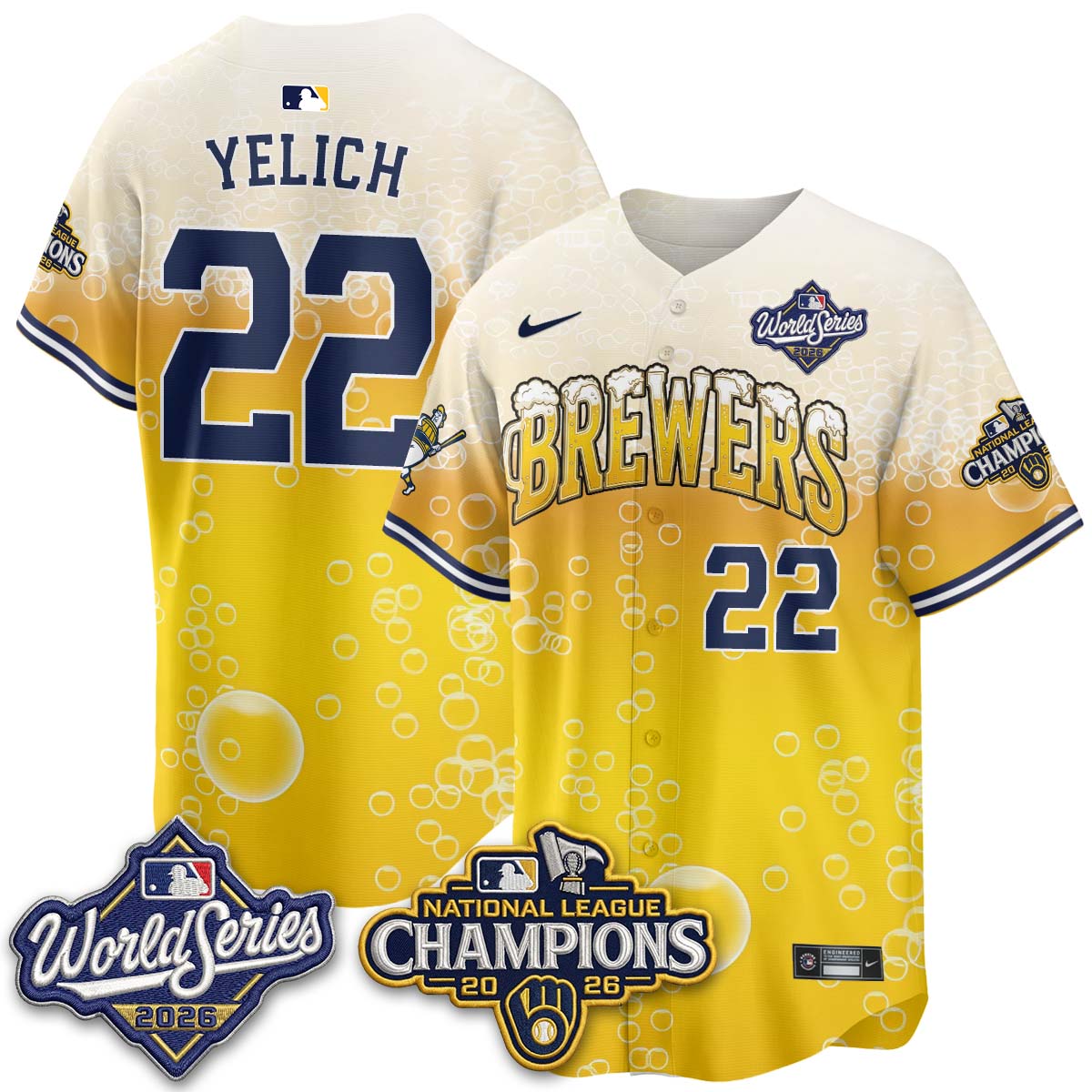 MIL "Pitcher & Pint" 2026 NL Champions Vapor Jersey - Stitched