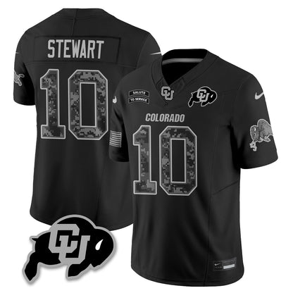 Colorado Buffaloes 2026 Salute to Service Vapor Jersey - Stitched