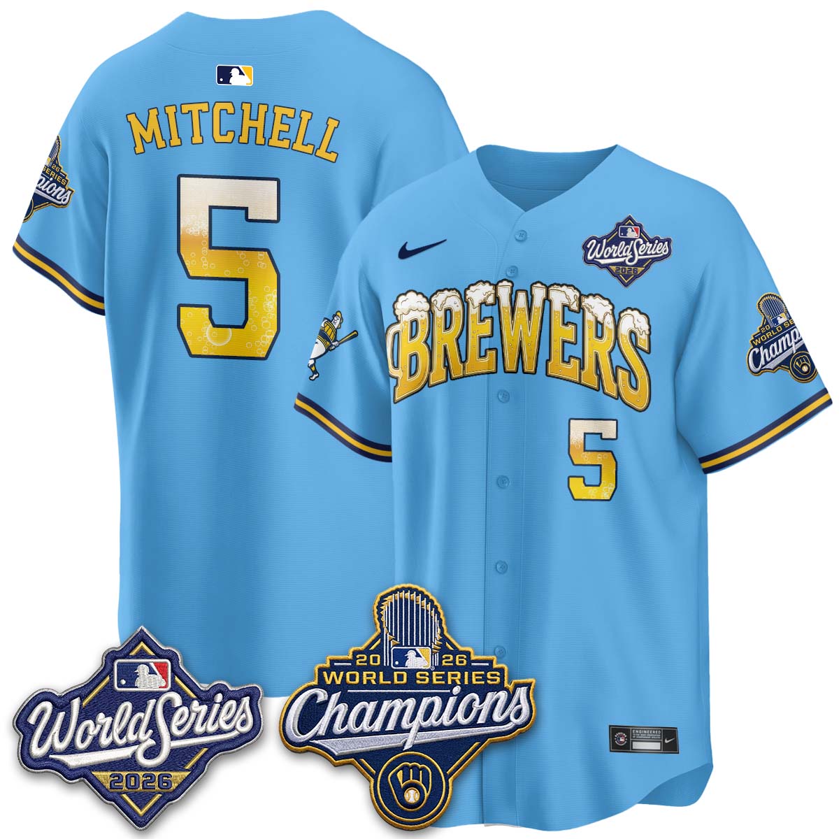 MIL "Pitcher & Pint" 2026 WS Champions Vapor Jersey - Stitched