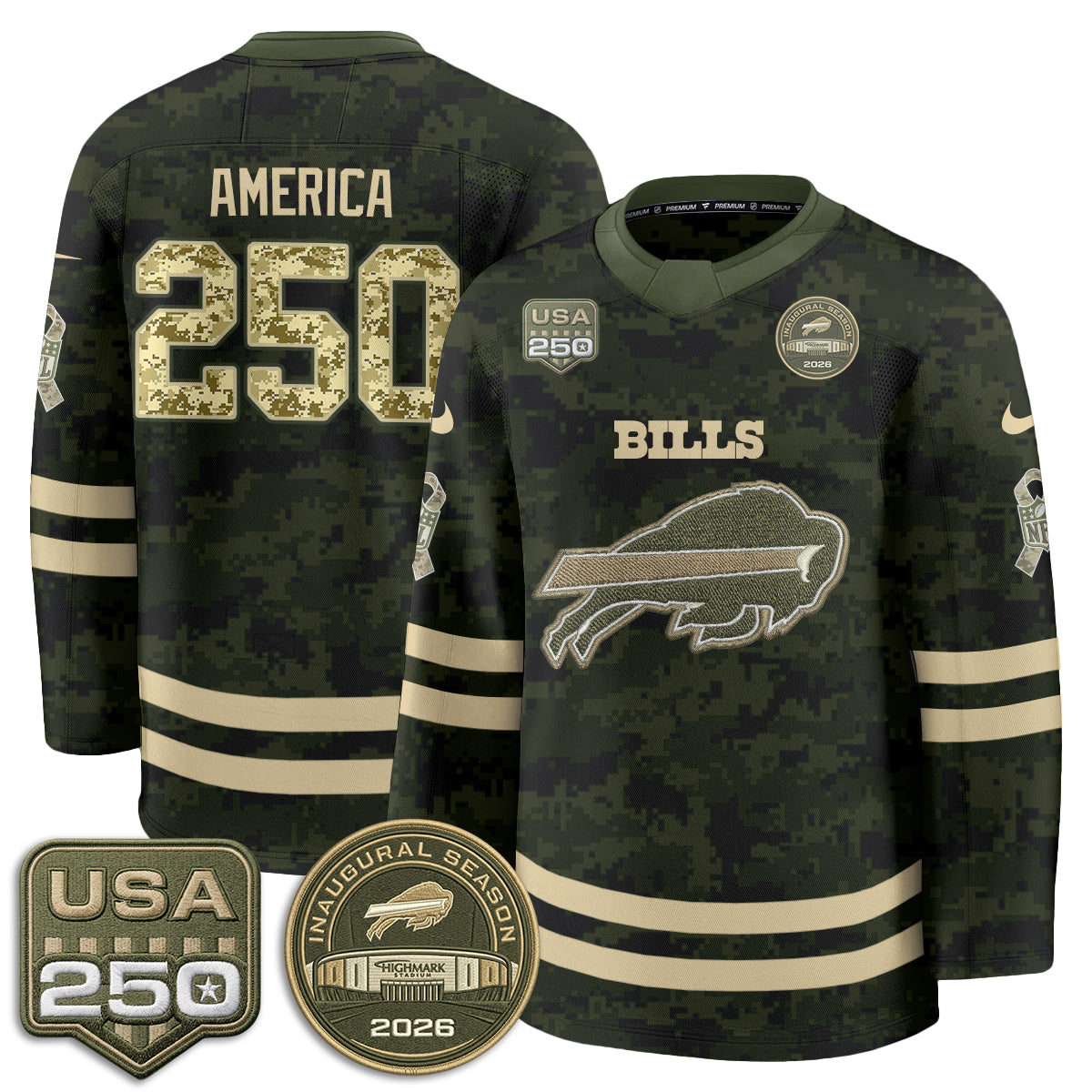 BUF 2026 Salute To Service Edition Hockey Jersey - Printed