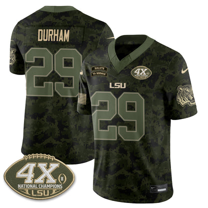 LSU Tigers 2026 Salute to Service Vapor Jersey - Stitched