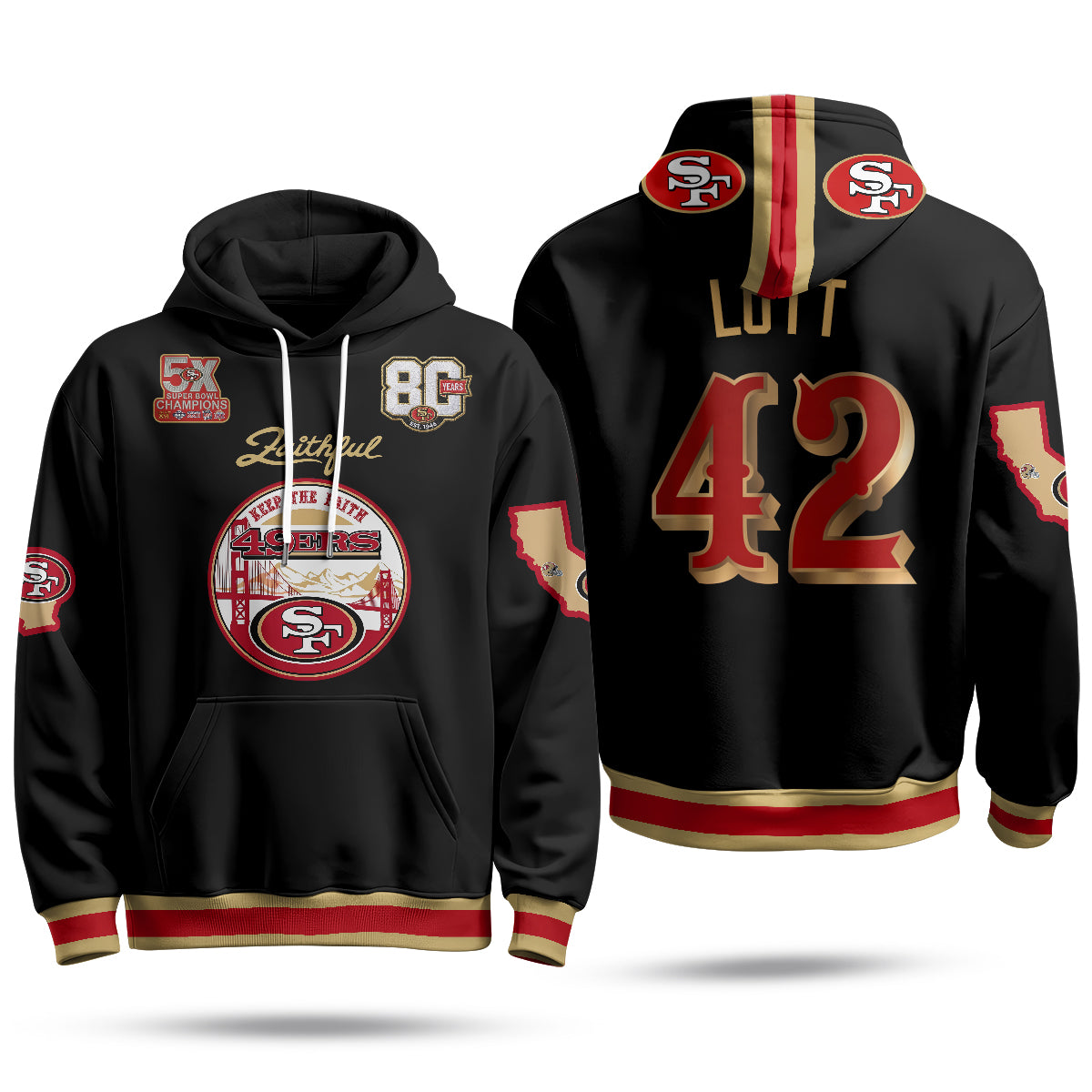 San Francisco 49ers Faithful to The Bay Hoodie - Stitched